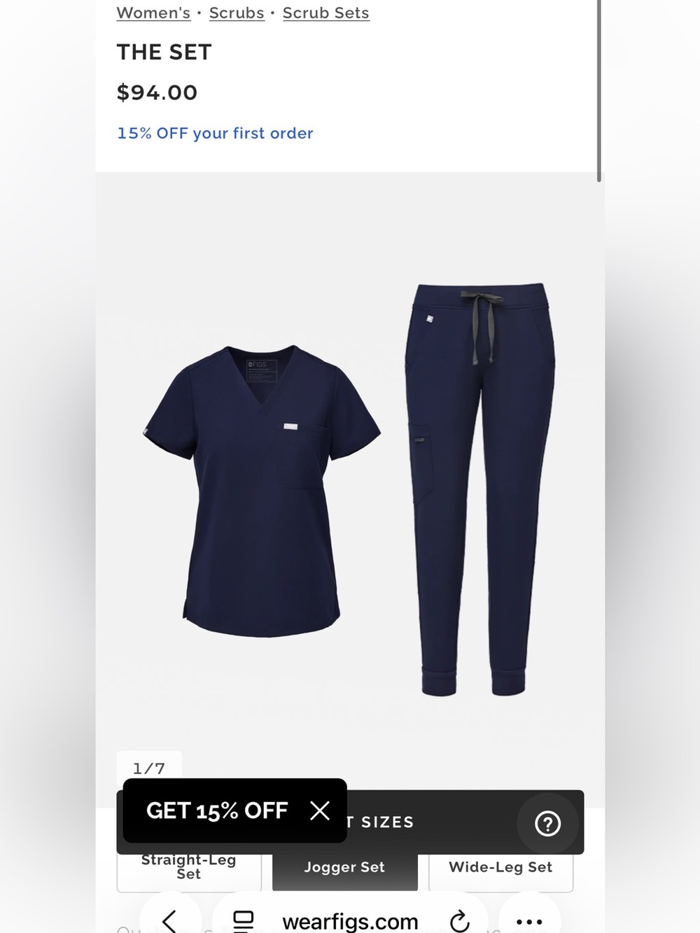 FIGS Women's Navy SET